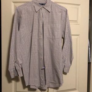 Tommy Hilfiger white tan blue button down dress